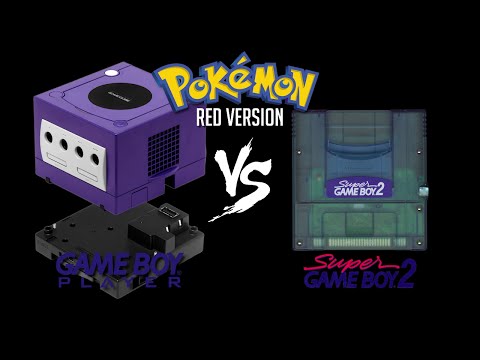 Pokémon Red - Game Boy Player vs Super Game Boy 2 (Redux)