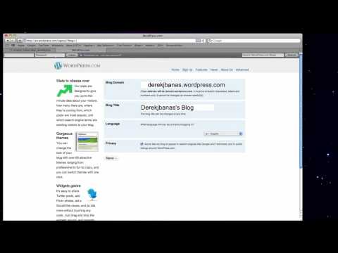 Creating a Wordpress Website Account