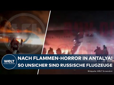 ANTALYA: Flammen-Horror! Suchoi-Superjet geht in Flammen auf! So unsicher sind russische Flugzeuge