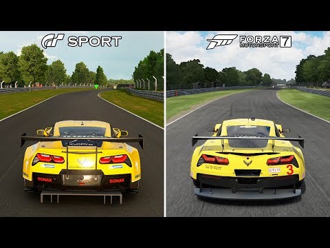 Gran Turismo Sport vs Forza Motorsport 7 Comparison | Corvette C7 Brands Hatch @ 1440p (60ᶠᵖˢ) ✔