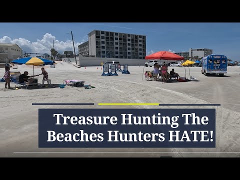 Metal Detecting Beaches - Pinching Nose! Hunting Daytona's Dead Areas