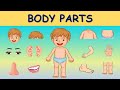 Learn Body parts, Body Parts, Body Parts For Kids, Parts of body with Spellings, Body Parts Name.