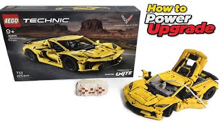 How to Build and Motorize LEGO Technic 42205 Chevrolet Corvette Stingray MOC RC Power Upgrade (4K)