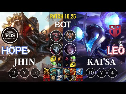 EDG Hope Jhin vs SB Leo Kai'Sa Bot - KR Patch 10.25
