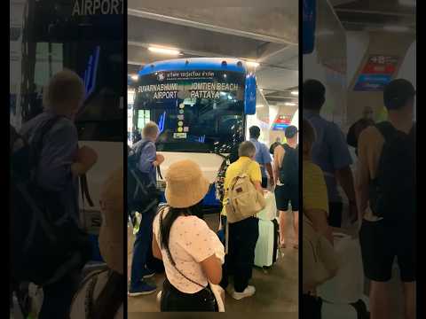 Aeroporto de Suvarnabhumi para Jomtien Beach Pattaya || Serviço de ônibus #jomtienpattaya #jomtienbeach