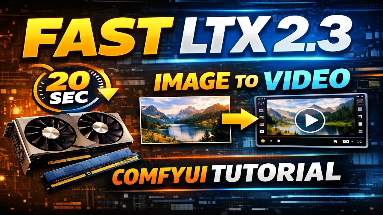 Fast LTX 2.3 Image-to-Video GGUF in ComfyUI | Low VRAM 20-Second AI Video Tutorial