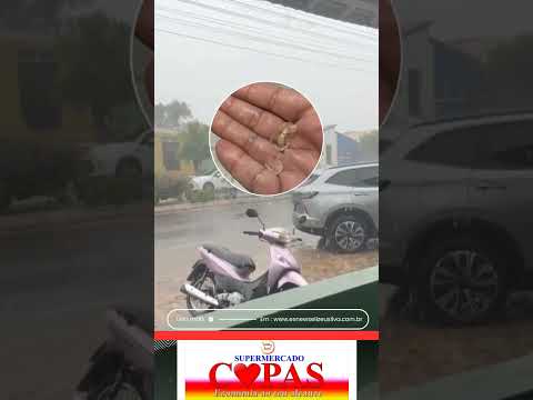 Chuva de granizo atingiu a cidade de Poranga, interior do Ceará. O fenômeno ocorreu pela primeira.