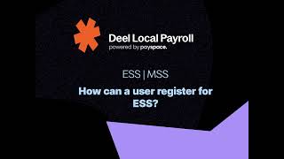 Support Video: How can a user register for ESS