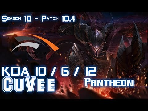 HLE CuVee PANTHEON vs KLED Top - Patch 10.4 KR Ranked