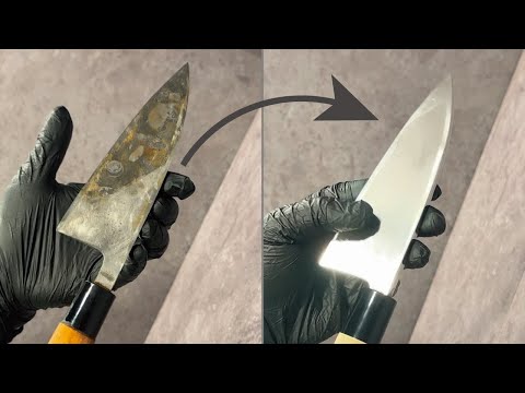 【repair】Used Japanese Deba knife #knife,#japan,#repair