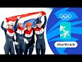 Shorttracksters veroveren met overmacht goud op aflossing ? | samenvatting shorttrack | #Beijing2022
