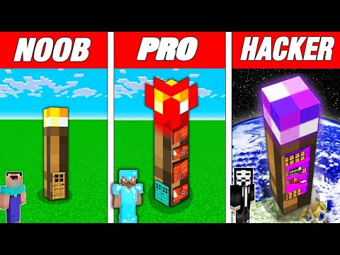 Minecraft NOOB vs PRO vs HACKER : TORCH HOUSE BUILD CHALLENGE in Minecraft! Animation!