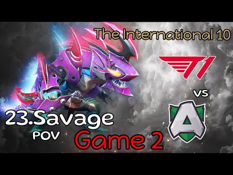 The International 10 | T1 vs Alliance | Game 2 | 23.savage Slark POV | LOWER BRACKET