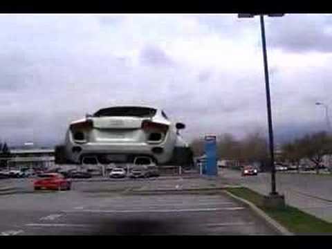 flying audi r8 3d animation