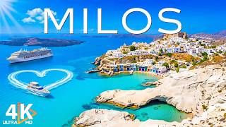Milos Beach, Greece 4K 🇬🇷 Cliffside Views, Crystal Clear Sea & Mediterranean Paradise