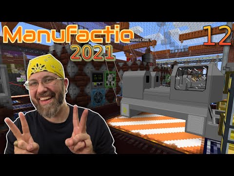 Lets Play Manufactio EP 12 - Electric Furnace and Lathe - Rocket and Grenade Launcher - Flamethrower