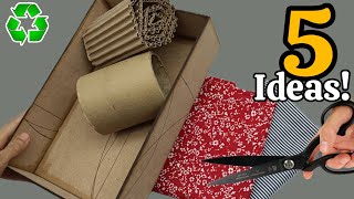 DIY Recycled Crafts: How to Make Projects with Fabric and Cardboard | 5 Easy Upcycling Ideas