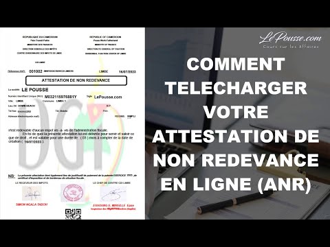 LePousse.com - COMMENT TELECHARGER VOTRE ATTESTATION DE CONFORMITE FISCALE (NON REDEVANCE) CAMEROUN.