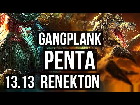 GP vs RENEKTON (TOP) | Penta, 11/0/3, Legendary, 500+ games | KR Grandmaster | 13.13