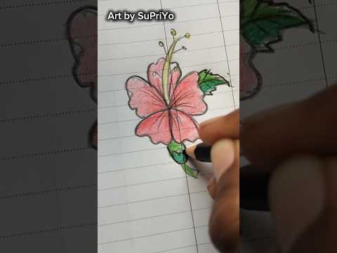 flower 🌺 drawing#drawing #reels #flowers #shorts#youtubeshorts #shortsfeed #trendingshorts