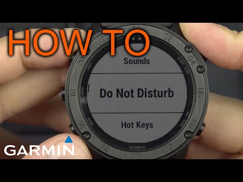 How to setup Do Not Disturb on Garmin Tactix / Fenix