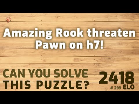 Can you solve this puzzle? # 299 Amazing Rook threaten Pawn on h7!vidit vs caruana