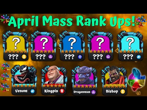 MASS RANK UPS! x9 NEW 6* RANK 3 CHAMPS! April 2022! 3-4 Gems! - Marvel Contest of Champions