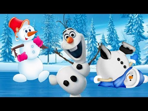Новогодняя детская песня и мультик - Веселые Снеговики