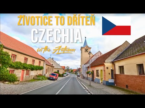 Driving in the Czech Republic 🇨🇿 from Životice to Dříteň in November 2023.