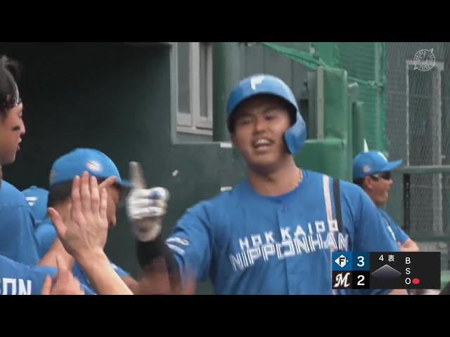 【ファーム】勝ち越し執念弾!! ファイターズ・今川優馬 第5号ソロホームランを放つ!! 2024年7月11日 千葉ロッテマリーンズ 対 北海道日本ハムファイターズ
