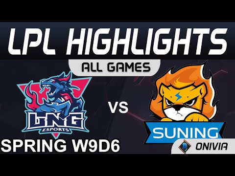 LNG vs SN Highlights ALL GAMES LPL Spring Season 2021 W9D6 LNG Esports vs Suning by Onivia