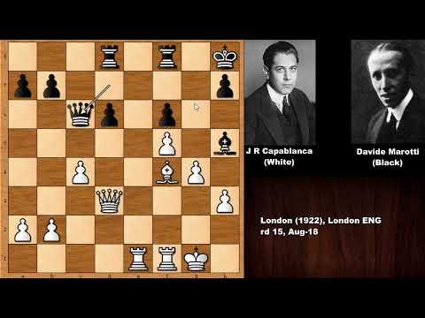 Jose Raul Capablanca vs Davide Marotti - London (1922)