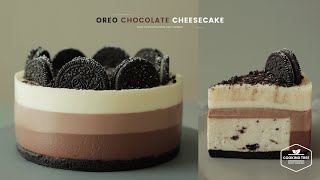 오레오 초콜릿 치즈케이크 만들기 : No-Bake Oreo Chocolate Cheesecake Recipe | 4K | Cooking tree