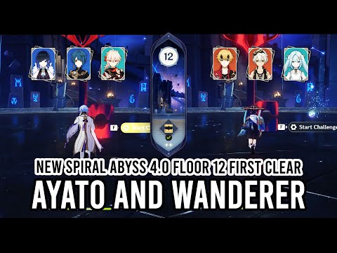 New Spiral Abyss 4.0 Floor 12 - Ayato Mono Hydro and Wanderer Hypercarry | Genshin Impact