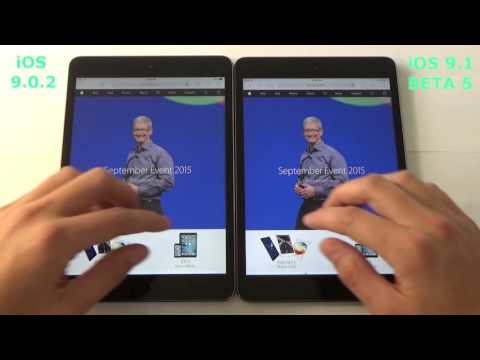 iOS 9.1 BETA 5 vs iOS 9.0.2 iPad mini 2 with retina
