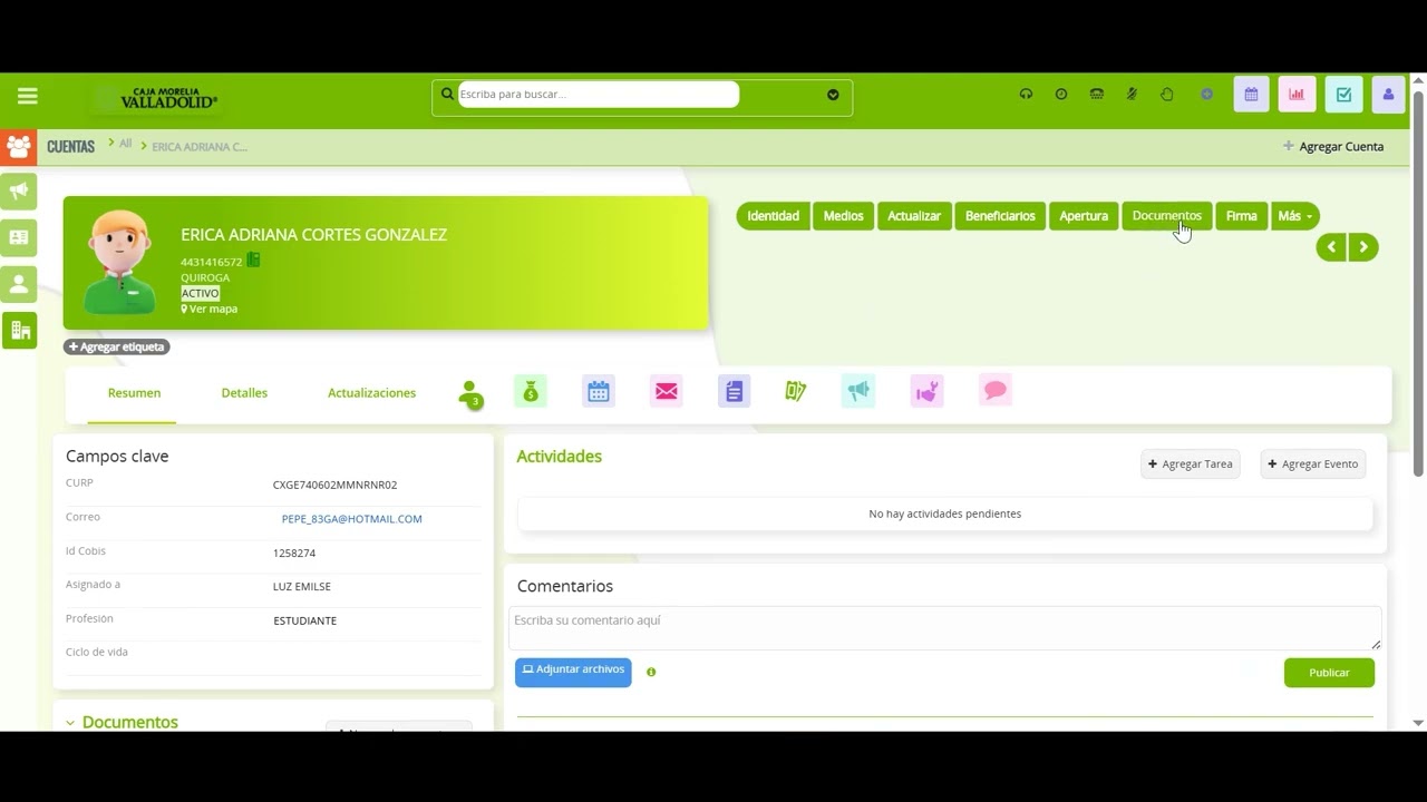 Generación de documentos para Socios desde el CRM