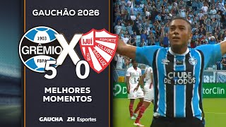 GRÊMIO 5x0 SÃO LUIZ | MELHORES MOMENTOS COM IMAGENS | GAUCHÃO | 17/01/2026
