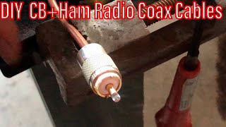 DIY : Soldering On PL-259 Connectors To Make Your Own RG8 CB Ham Radio Coax Antenna Cables uhf/vhf