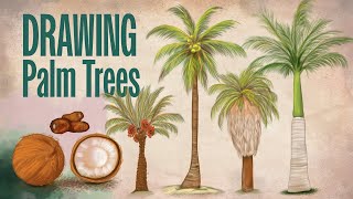 I draw palm tree species for inspiration and learning