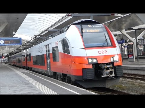 Austrian Trains: Morning Trains at Salzburg Hauptbahnhof