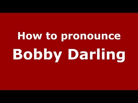 How to pronounce Bobby Darling (Hindi/Mumbai, India)  - PronounceNames.com