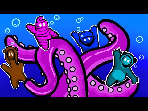 Gang Beasts (New Map!): JERRY THE OCTOPUS!!