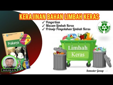 PRAKARYA KELAS 8 KERAJINAN BAHAN LIMBAH KERAS||PENGERTIAN MACAM DAN PRINSIP PENGOLAHAN LIMBAH KERAS