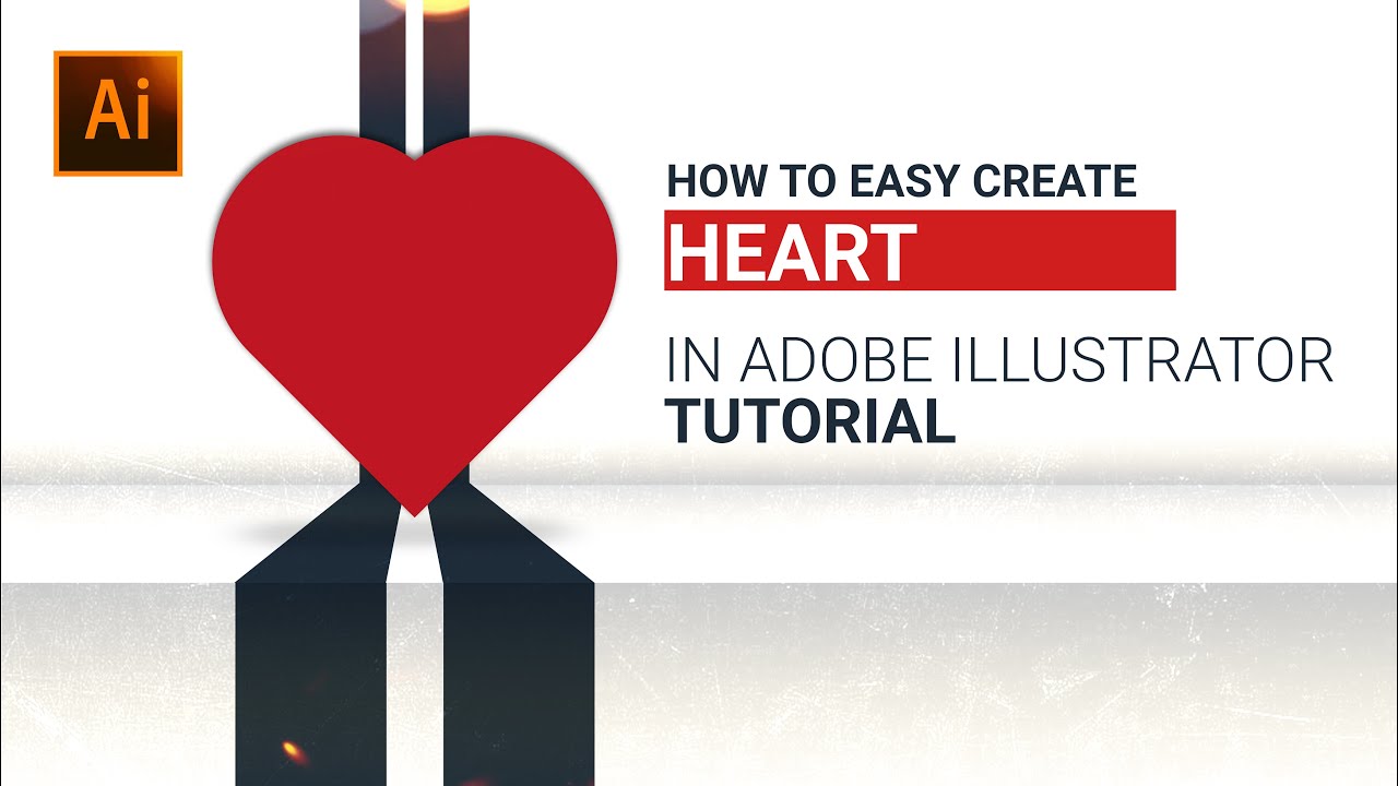 How to Super Easy create vector heart. Adobe Illustrator CC tutorial.