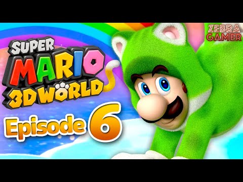 Super Mario 3D World Nintendo Switch Gameplay Walkthrough Part 6 - World 6 100%! Cat Luigi!