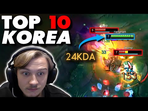 NattyNatt achieves a 24.0 KDA game in TOP 10 KOREA