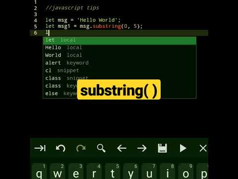 Substring Javascript Tutorial Shorts Html Javascript