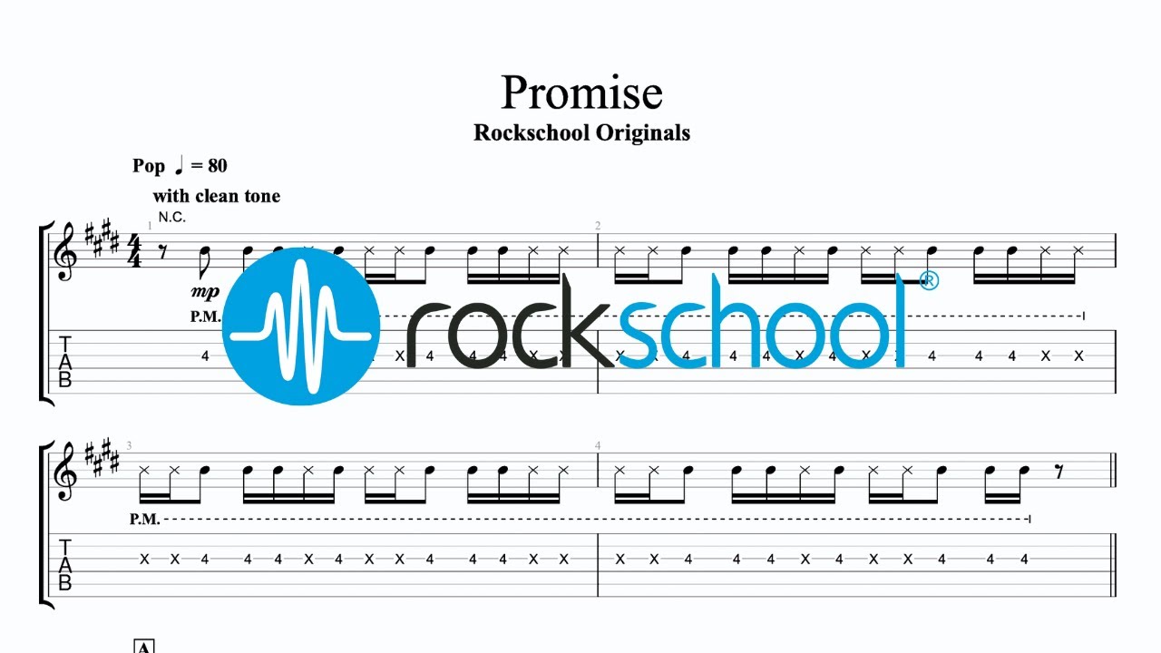 Promise - Rockschool Originals, Rockschool 2024 Electric Guitar Grade 4