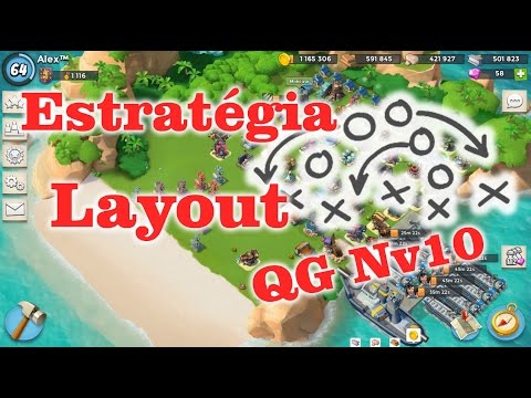 Layout QG Nv10 | Boom Beach | Estratégia de Defesa