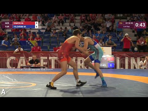 1/4 GR - 58 kg: M. YILDIRIM (TUR) df. M. SIMON (GER) by VSU, 8-0